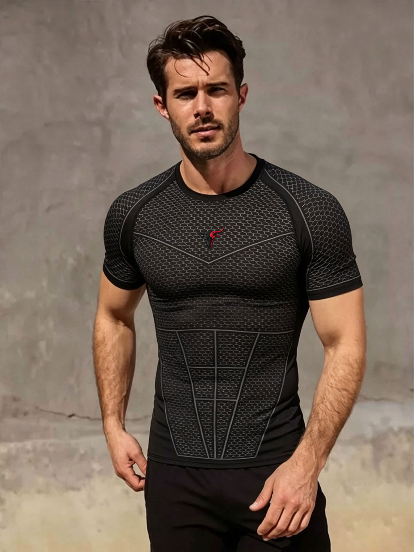 Outdoor Sport.Hub - Gym Hub Printed Men's Compression T-Shirt