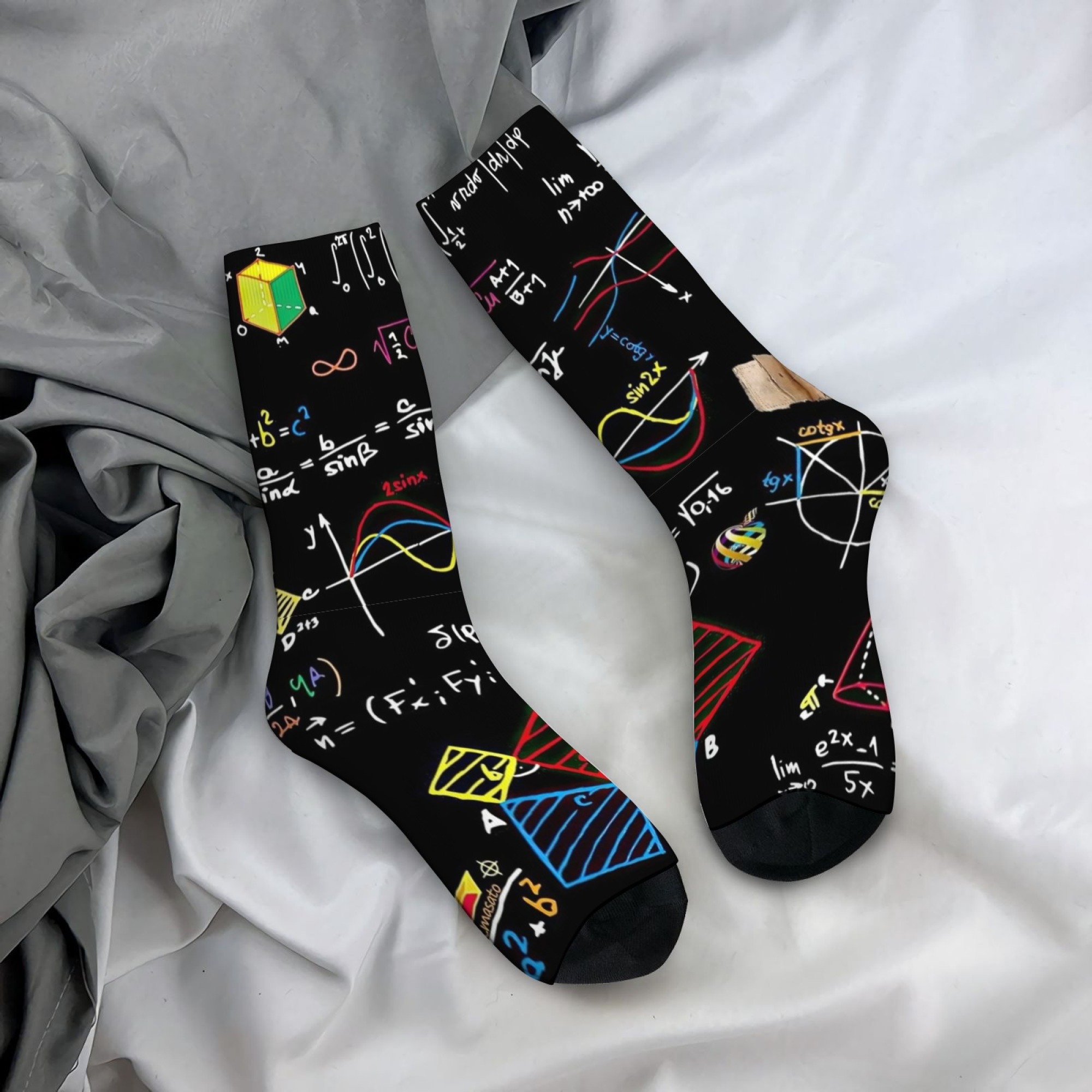 Outdoor Sport Hose - Stylish Math Theme Funny Men Socks