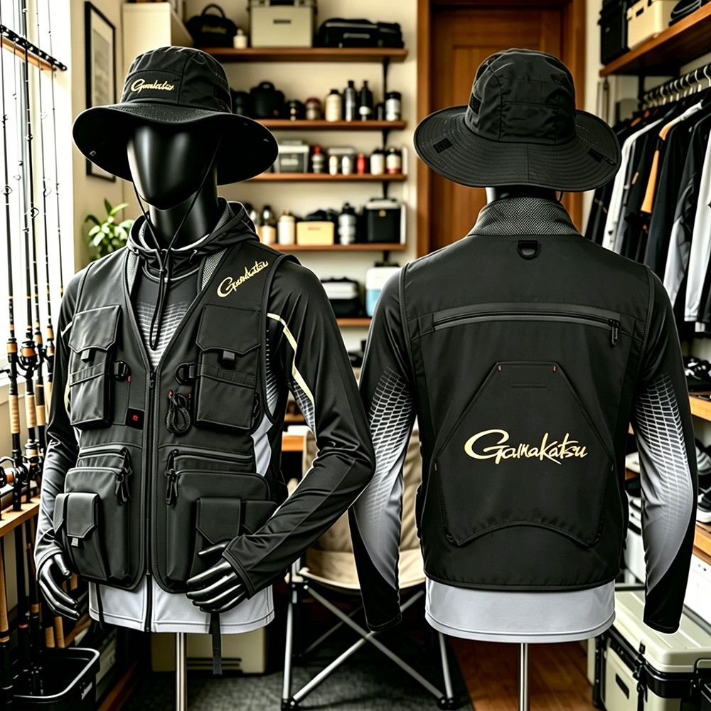 Outdoor Sport Jacket - Gamakatsu Men Multi-Pocket Fishing Vest Quick