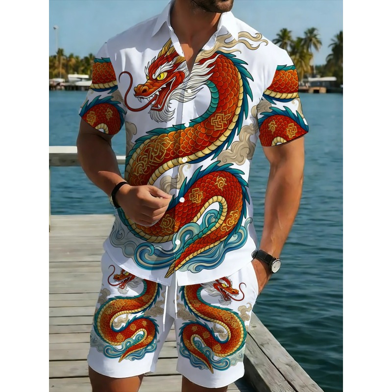 Summer Men's 2 Piece Dragon Pa - đánh giá và giá Outdoor Sportswear