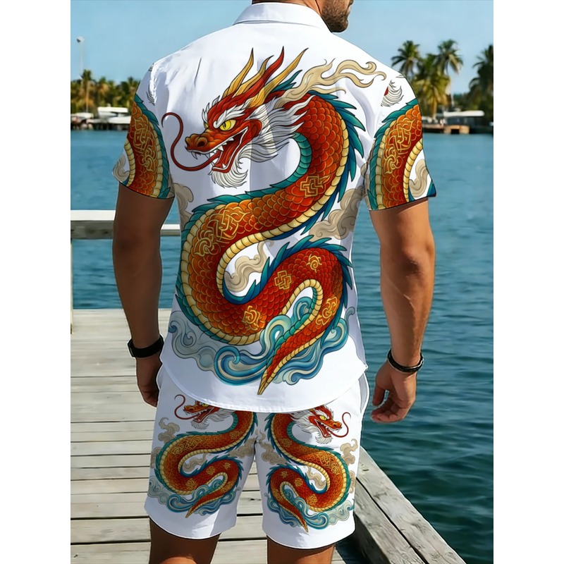 Summer Men's 2 Piece Dragon Pa - đánh giá và giá Outdoor Sportswear
