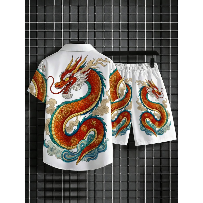 Summer Men's 2 Piece Dragon Pa - đánh giá và giá Outdoor Sportswear