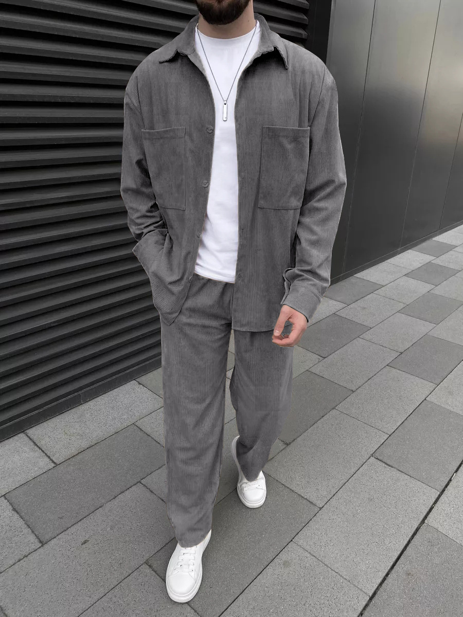 Men's corduroy two-piece outfi - đánh giá và giá Outdoor Sportswear