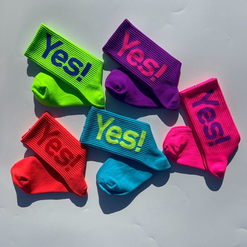 5 Pairs 'Yes!' Mid Crew Socks  - đánh giá và giá Outdoor Sport Hose